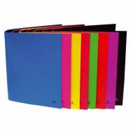 Mariola 382FP. Pack 8 carpetas folio 2 anillas 40 mm cartón plastificado colores surtidos